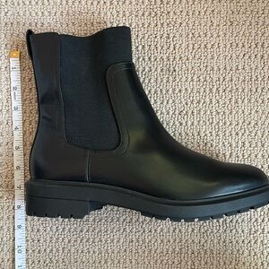 Alfani NIB Black Chunky Sole Ankle Boots with Elastic Panels